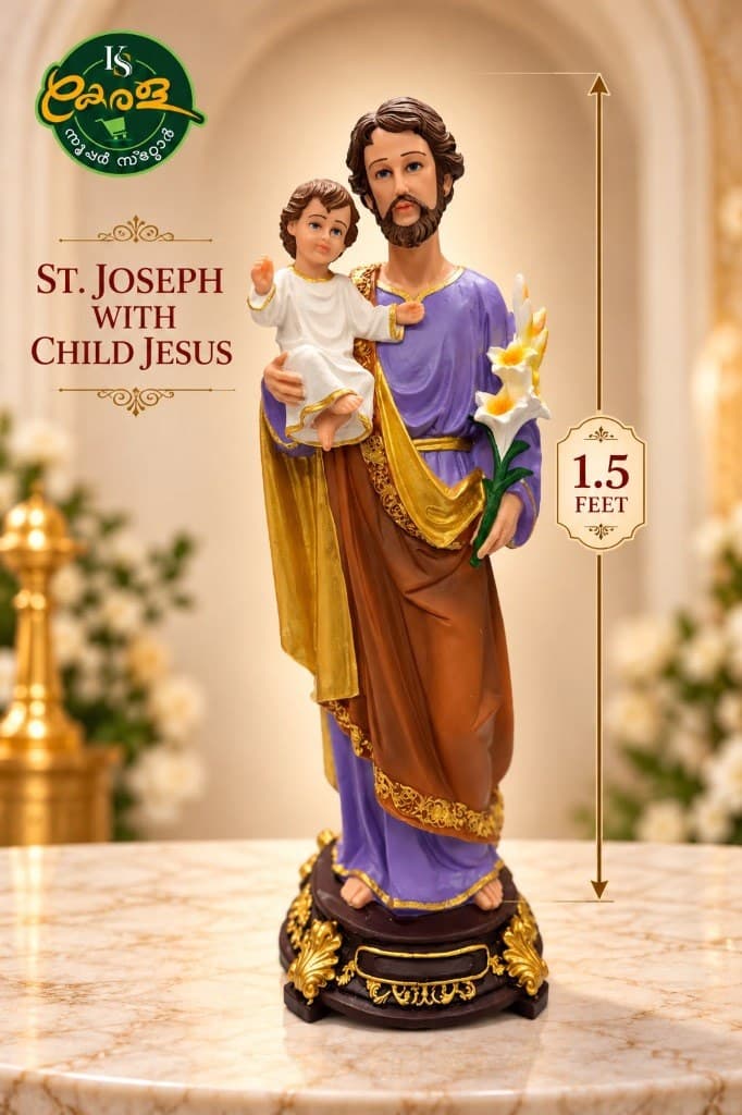 St. Joseph with Child Jesus Statue (1.5 Feet)
