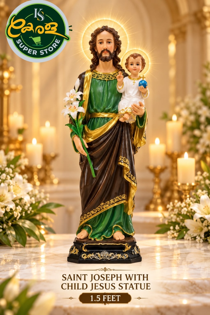 Saint Joseph with Child Jesus Statue (1.5 Feet)